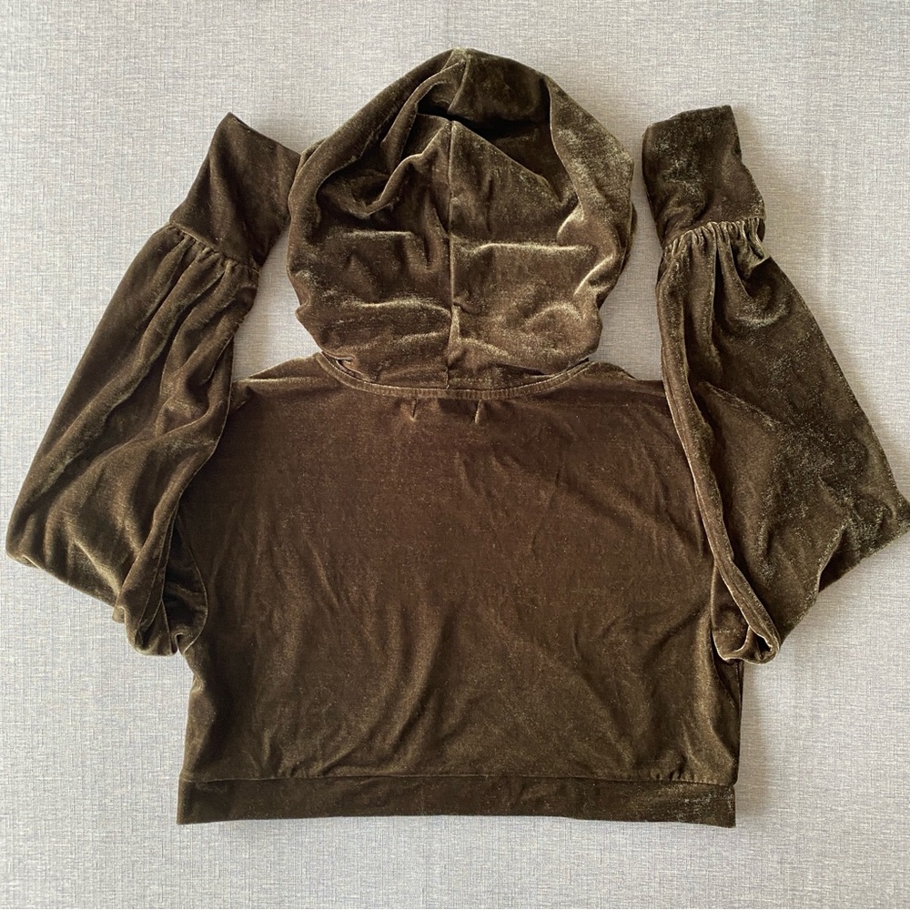 Michael Costello X Revolve | Stylish Comfy Velvet Jogger Sweatsuit Set Size XS - Picture 9 of 15
